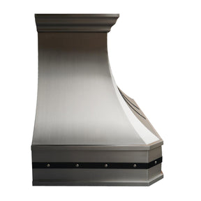 Fobest Custom Brushed Stainless Steel Range Hood with black accent FSS-171 - Fobest Appliance