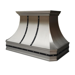 Fobest Custom Brushed Stainless Steel Range Hood with black accent FSS-171 - Fobest Appliance