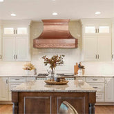 Fobest Custom Natural Copper Range Hood with Double Apron Pattern FCP-138 - Fobest Appliance