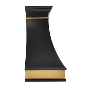 Fobest Custom Oil Rubbed Bronze Copper Range Hood with brass apron FCP-132 - Fobest Appliance