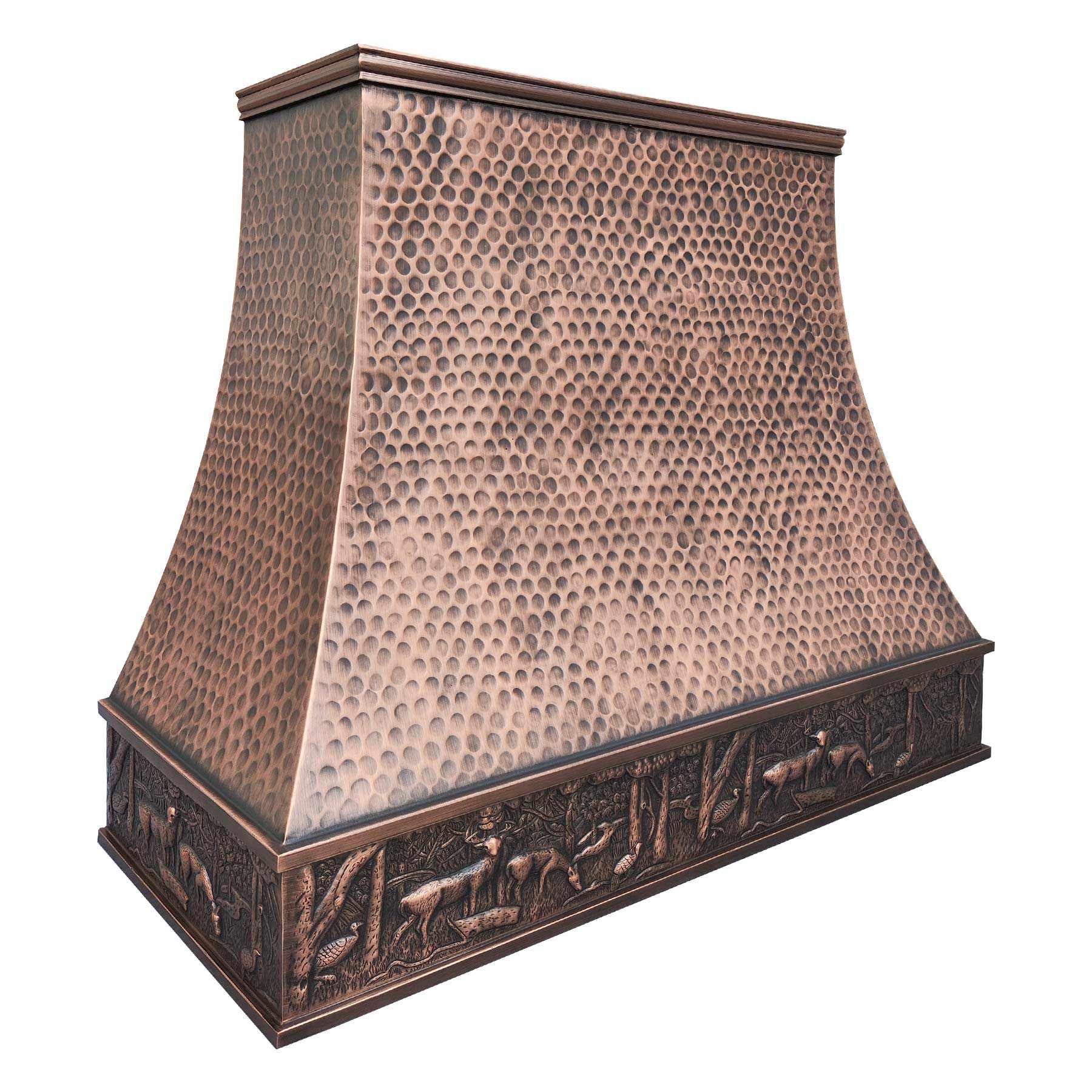 Fobest Antique Copper Range Hood with Deer Apron Design FCP-186