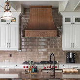 Fobest Custom Antique Copper Range Hood with Crown FCP-205