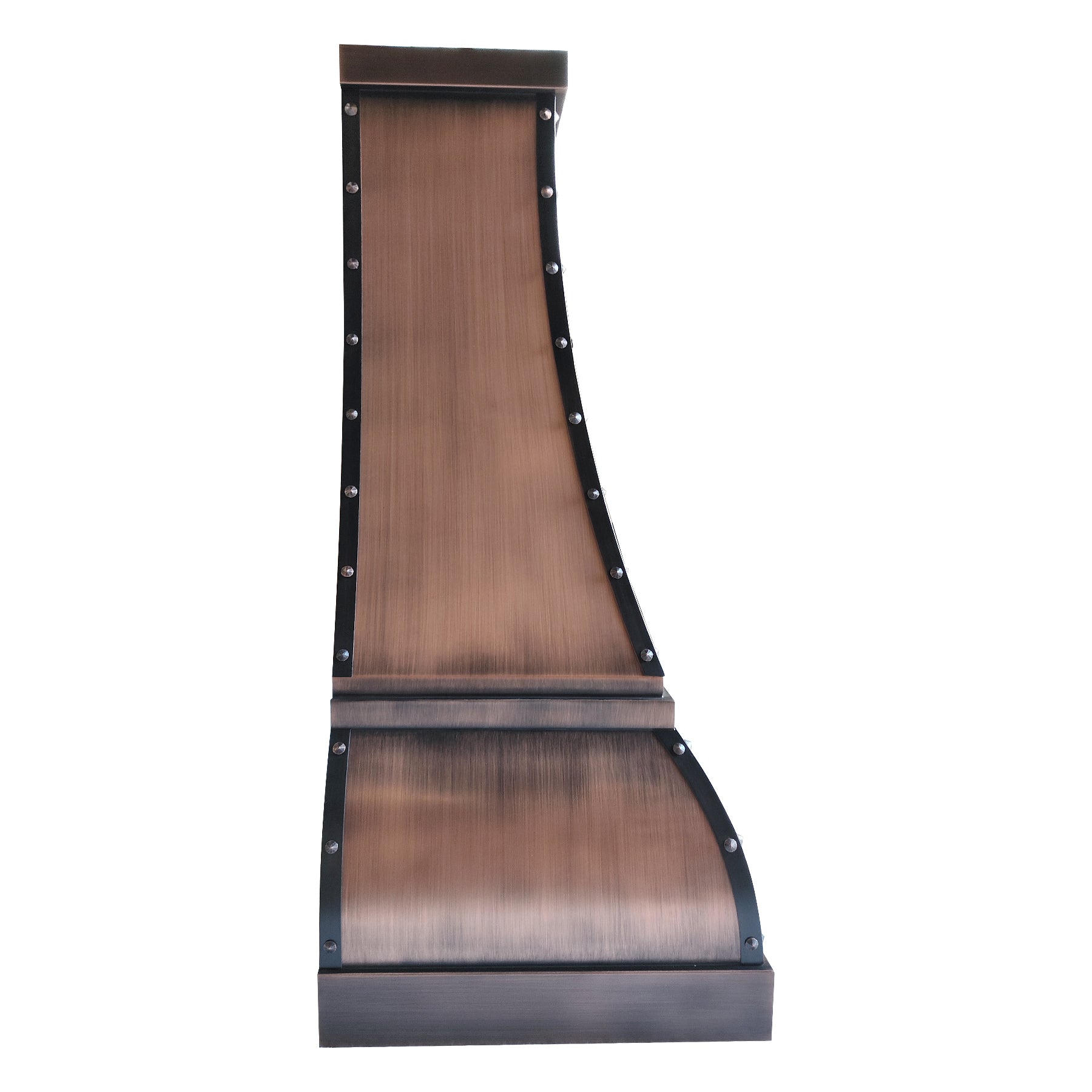 Fobest Copper Vent Hood with Two Curved Straps FCP-175