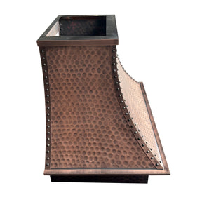 Fobest Farmhouse Copper Range Hood with Light Hammered Texture FCP-199