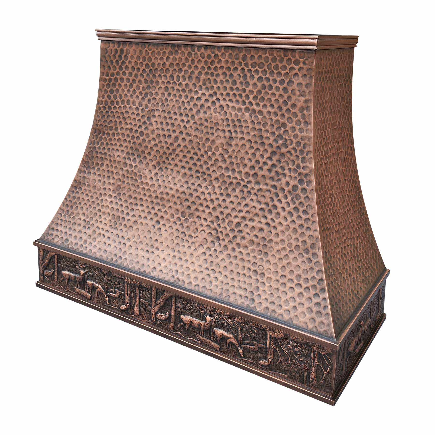 Fobest Antique Copper Range Hood with Deer Apron Design FCP-186