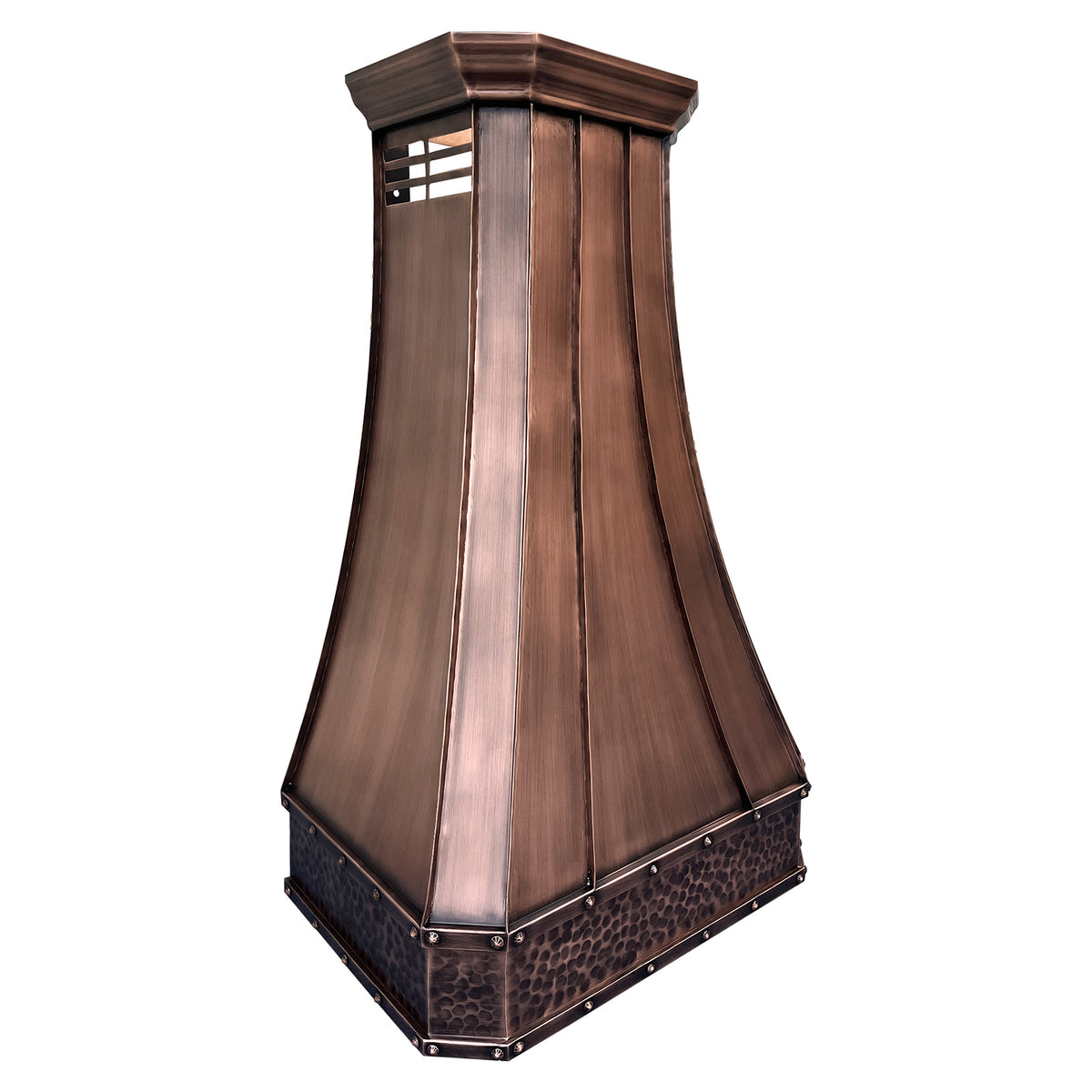 Fobest Antique Copper Range Hood with Rustic Trims FCP-233