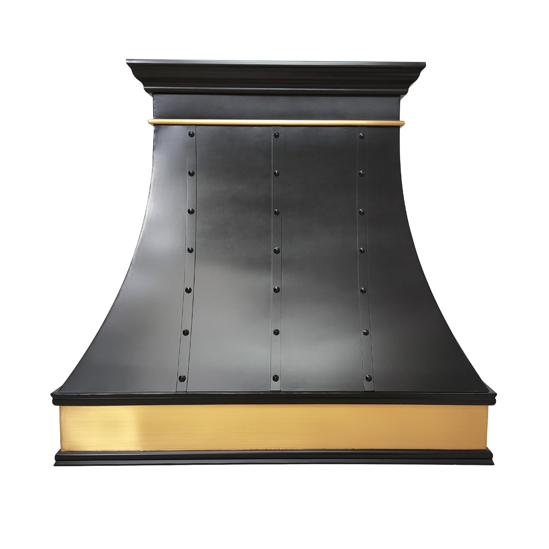 Fobest Custom Oil Rubbed Bronze Copper Range Hood with brass apron FCP-132 - Fobest Appliance