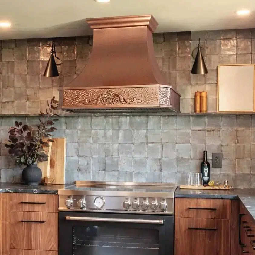 Fobest Farmhouse Copper Range Hood with Vintage Apron FCP-67