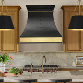 Fobest Copper Range Hood with brass apron FCP-132