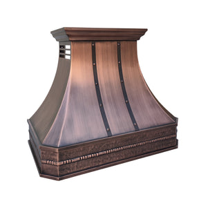 Fobest Copper Range Hood with Rustic Apron FCP-211