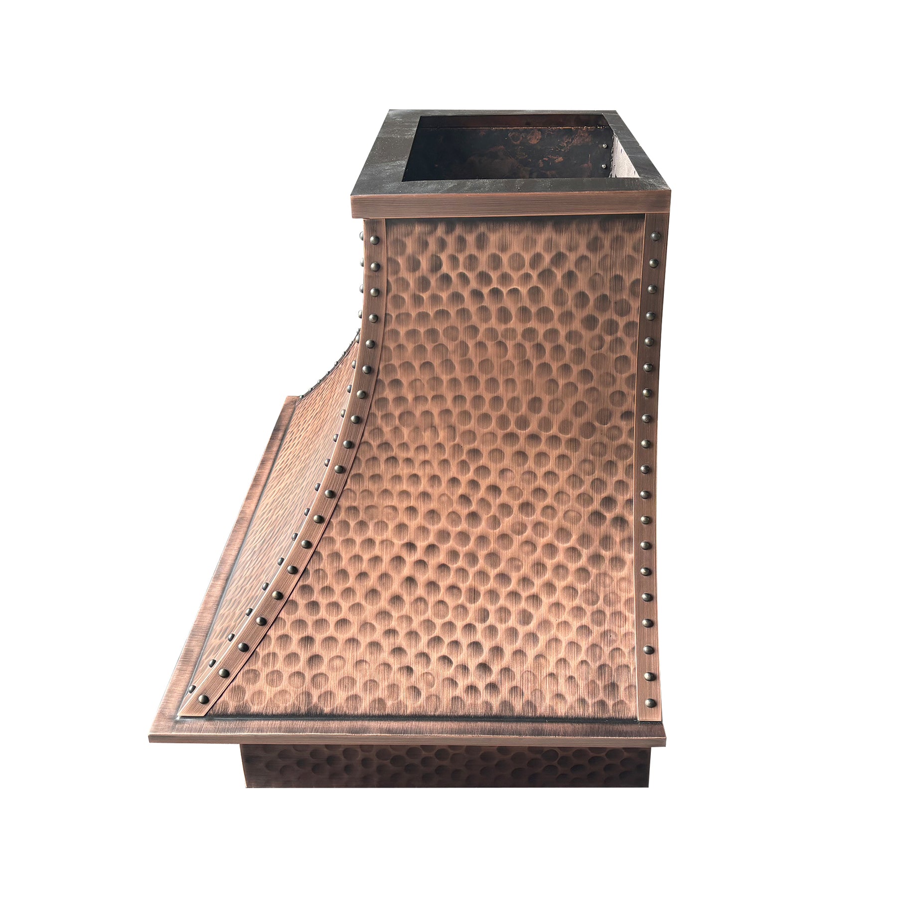 Fobest Farmhouse Copper Range Hood with Light Hammered Texture FCP-199