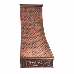 Fobest Antique Copper Range Hood with Deer Apron Design FCP-186