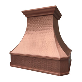 Fobest Custom Copper Range Hood with Light Hammered Texture FCP-206