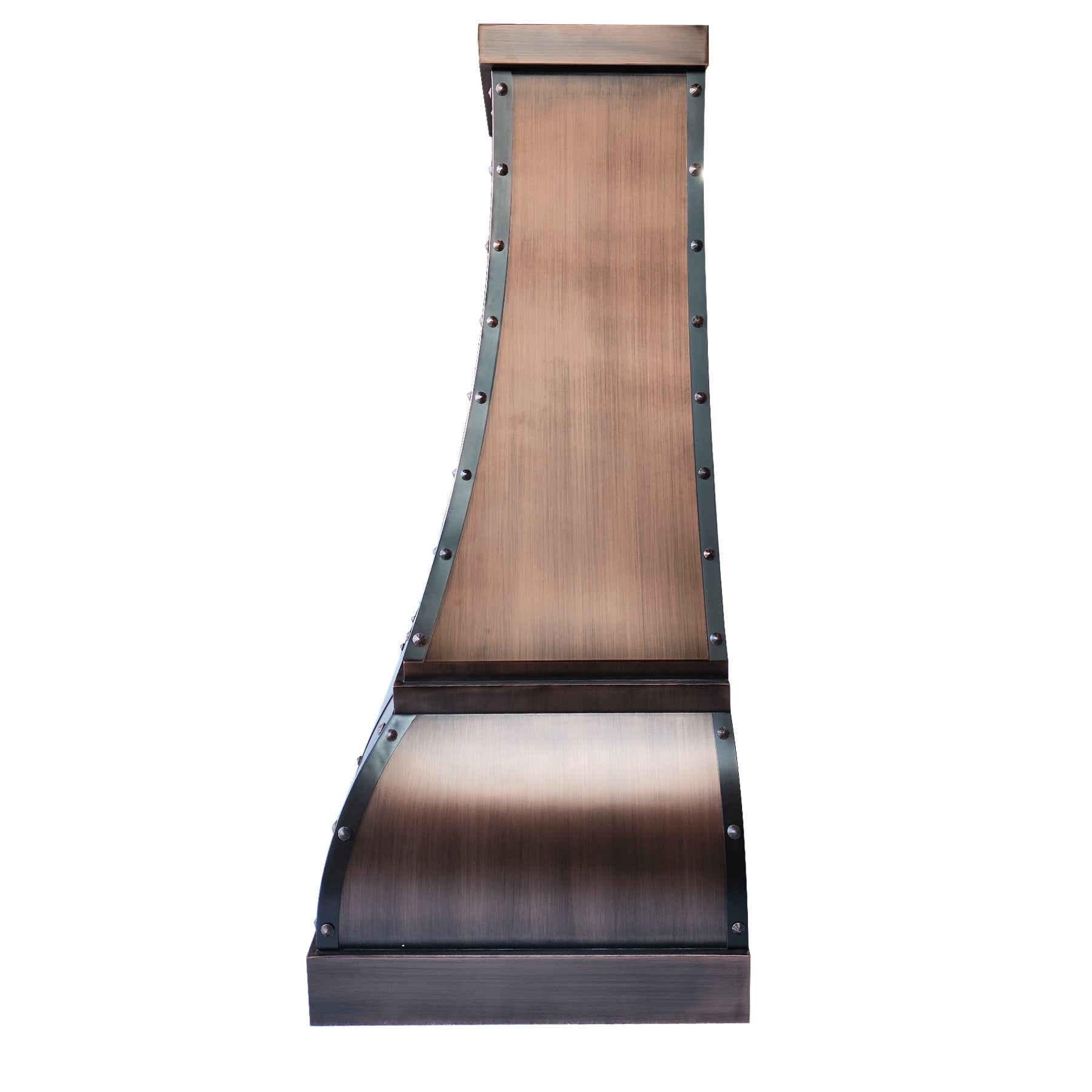 Fobest Copper Vent Hood with Two Curved Straps FCP-175