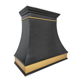 Fobest Custom Oil Rubbed Bronze Copper Range Hood with brass apron FCP-132 - Fobest Appliance