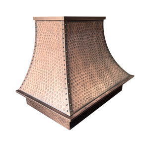 Fobest Farmhouse Copper Range Hood with Light Hammered Texture FCP-199