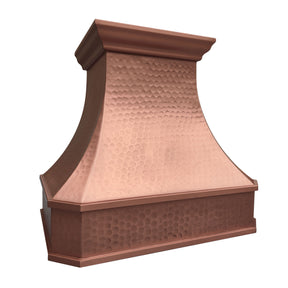 Fobest Custom Copper Range Hood with Light Hammered Texture FCP-206