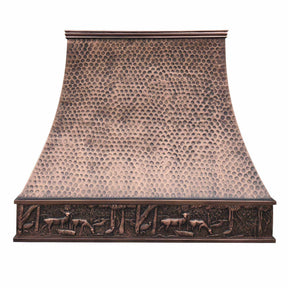 Fobest Antique Copper Range Hood with Deer Apron Design FCP-186