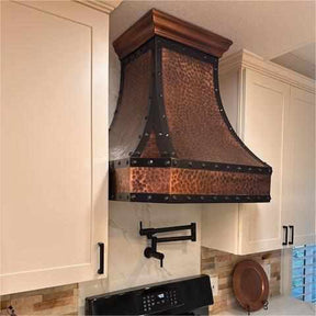 Fobest Custom Hammered Antique Copper Kitchen Hood FCP-10 - Fobest Appliance