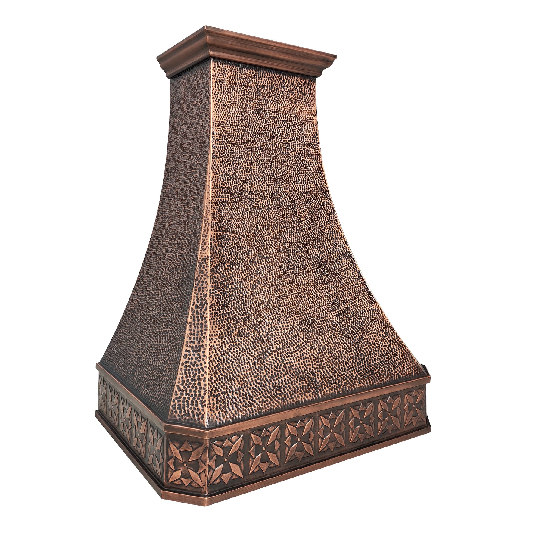 Fobest Custom Hammerd Copper Range Hood with Around Apron Design FCP-142 - Fobest Appliance