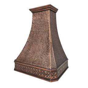 Fobest Custom Hammerd Copper Range Hood with Around Apron Design FCP-142 - Fobest Appliance