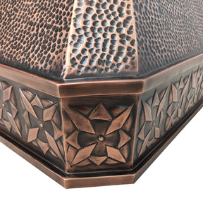 Fobest Custom Hammerd Copper Range Hood with Around Apron Design FCP-142 - Fobest Appliance