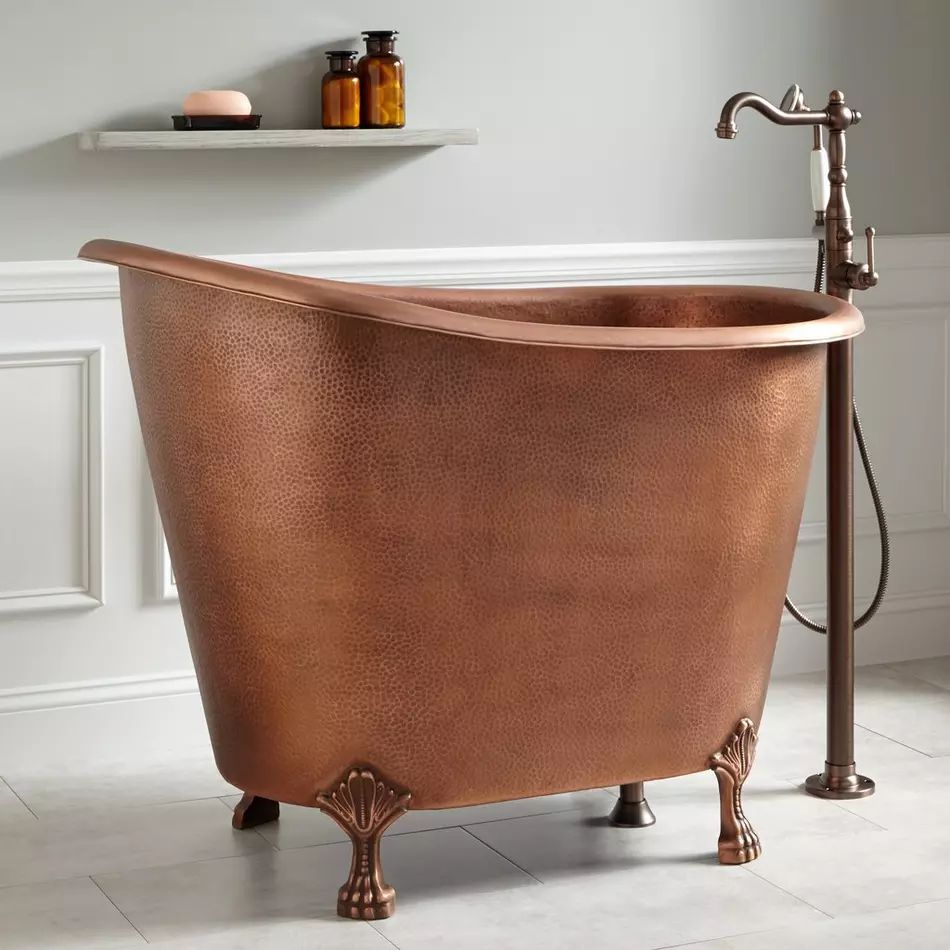 Fobest Handmade Double-Slipper Custom Antique Copper Bathtub with Clawfoot FBT-16 - Fobest Appliance