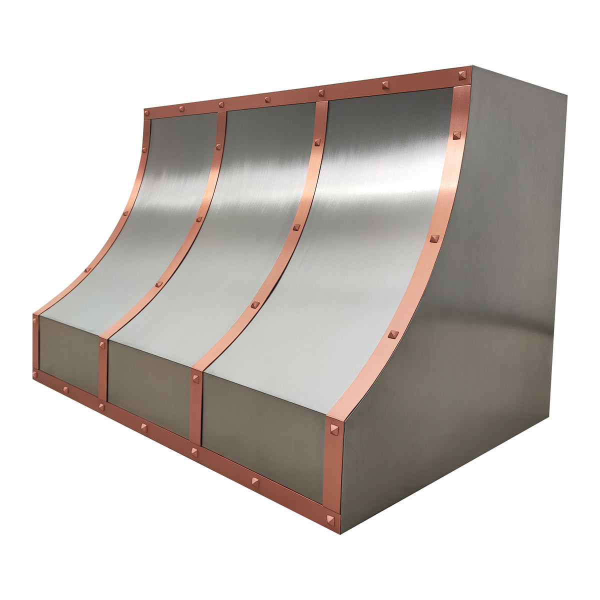 Fobest  Slop Stainless Steel Curved Range Hood with Copper Trims FSS-205 - Fobest Appliance