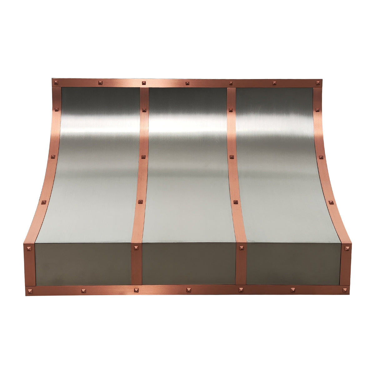 Fobest  Slop Stainless Steel Curved Range Hood with Copper Trims FSS-205 - Fobest Appliance