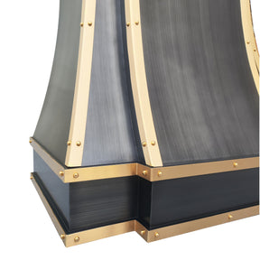 Fobest Grey Stainless Steel Range Hood with Brass Color FSS-313