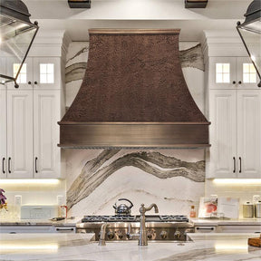 Fobest Tuscan Custom Hammered Copper Kitchen Hood FCP-3 - Fobest Appliance