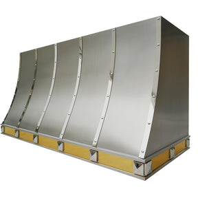 Fobest Curved Custom Metal Hood with Square Rivets FSS-231