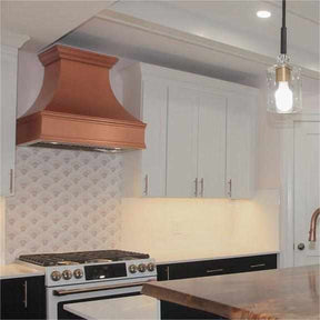 Fobest Classic Curved Handmade Custom Copper Kitchen Hood FCP-11 - Fobest Appliance