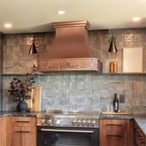 Fobest Farmhouse Classic Natural Copper Range Hood with Vintage Apron FCP-67 - Fobest Appliance