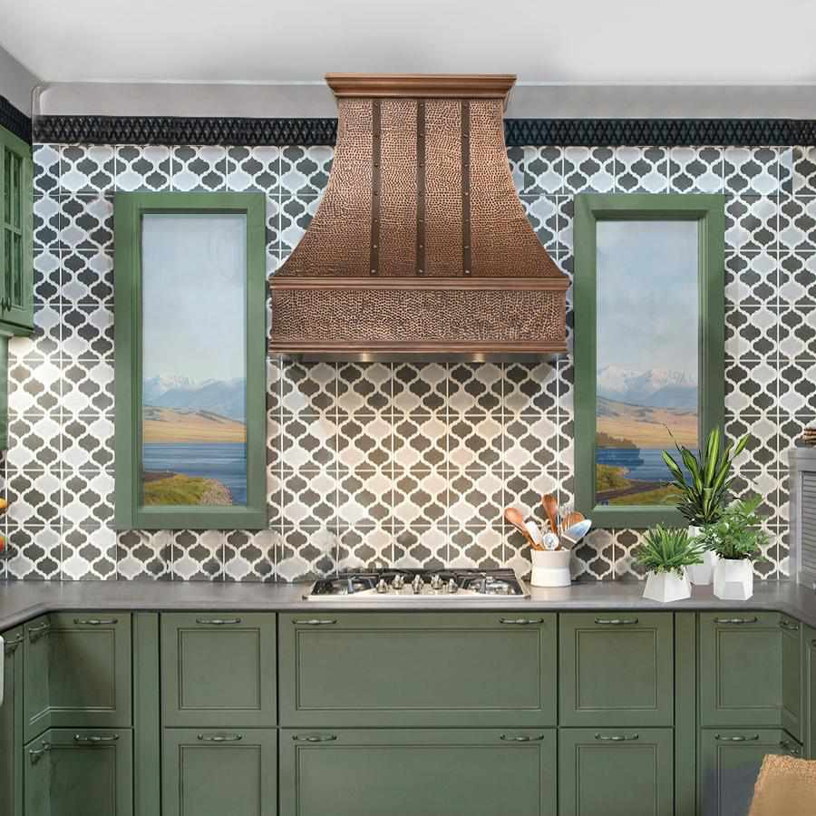 Fobest Copper Range Hood with Handmade Apron Finish FCP-42