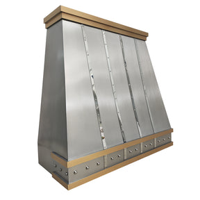 Fobest Custom Range Hood Stainless Steel with Brass Straps FSS-222