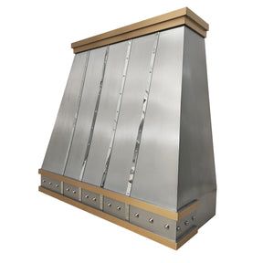 Fobest Custom Range Hood Stainless Steel with Brass Straps FSS-222