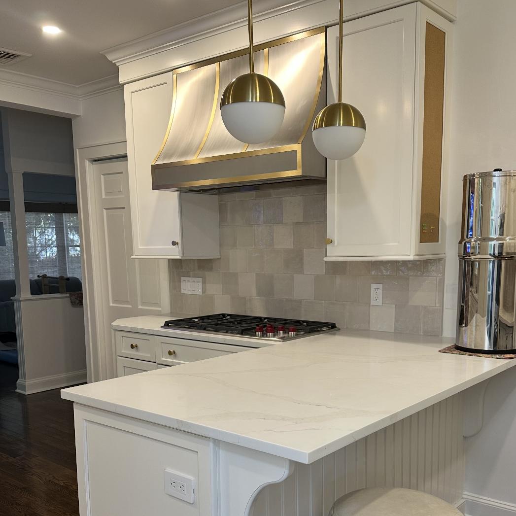 Fobest Stainless Steel Custom Range Hood with Polished Gold Accent FSS-22