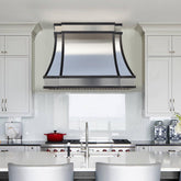 Fobest Custom Stainless Steel Hood with Black Trims FSS-330