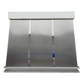 Fobest Custom Stainless Steel Range Hood with Polished Band FSS-195 - Fobest Appliance