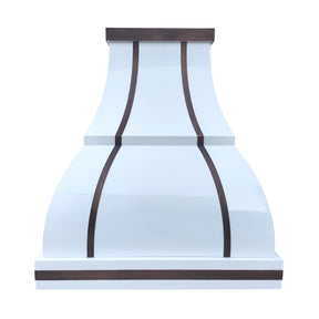 Fobest White Range Hood with Antique Copper Trims FSS-289