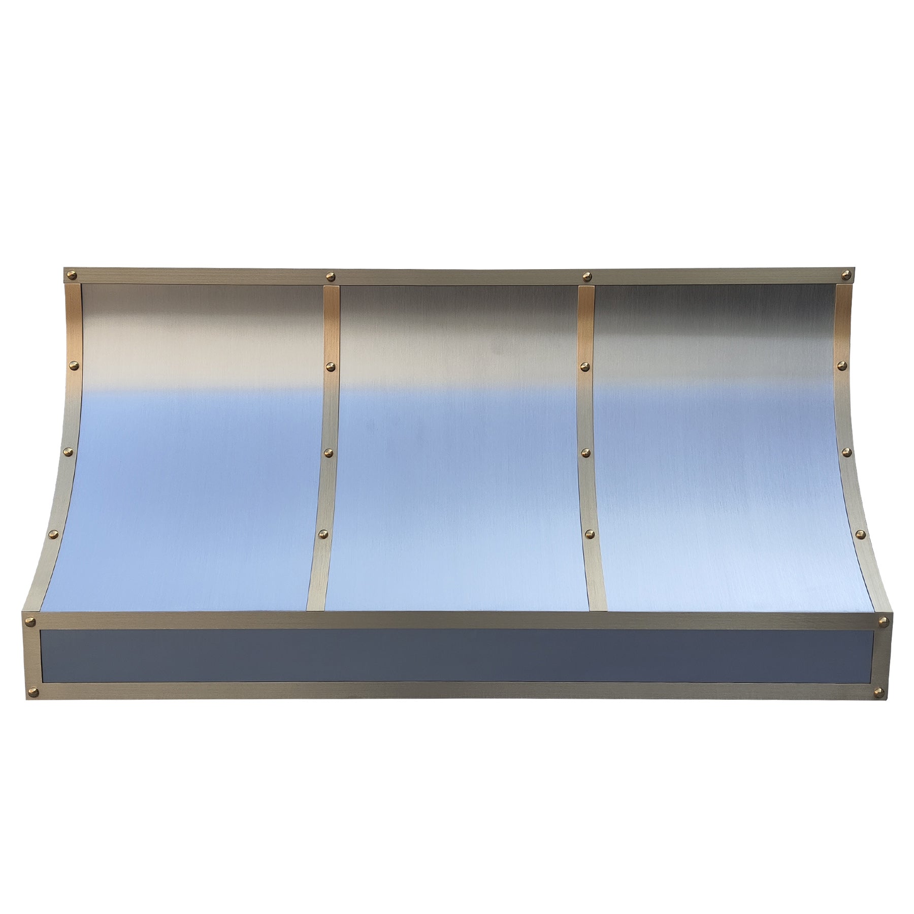 Fobest Stainless Steel Custom Range Hood with Polished Gold Accent FSS-22