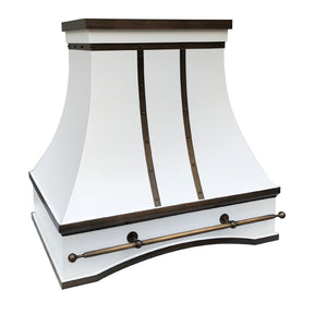 Fobest Custom Island White Range Hood FSS-335