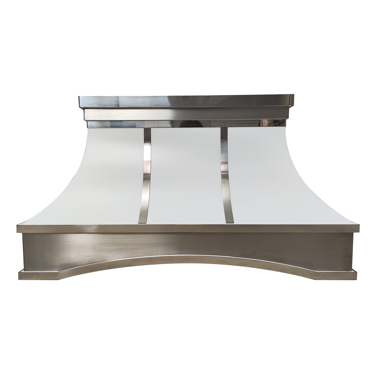 Fobest Custom White Stainless Steel Range Hood with Arched Band FSS-199 - Fobest Appliance