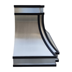 Fobest Custom Stainless Steel Hood with Black Trims FSS-330