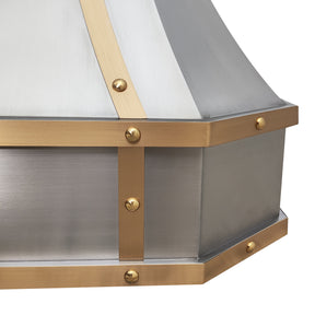 Fobest Industrial Style Stainless Steel Range Hood with Brass Trims FSS-208 - Fobest Appliance