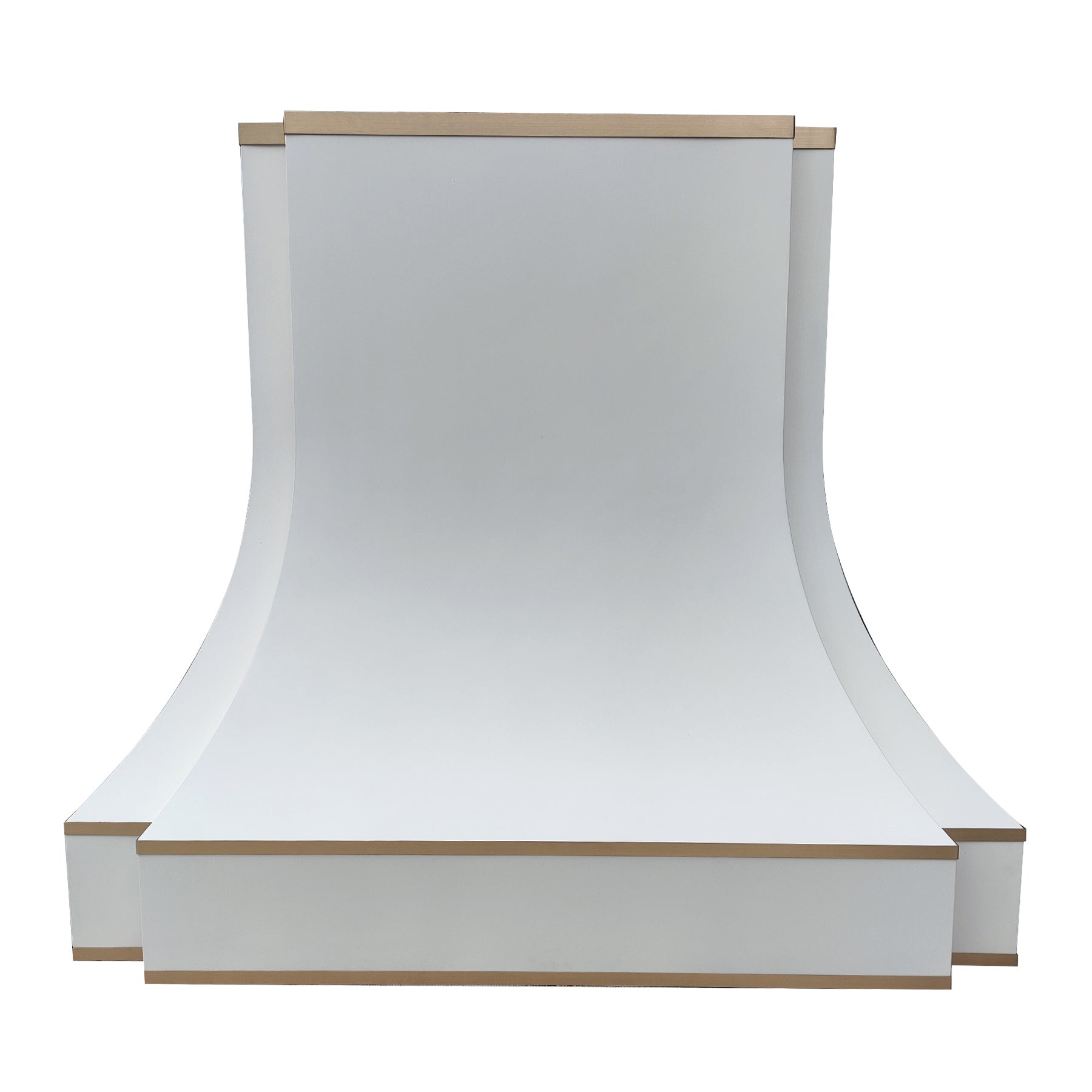 Fobest White Range Hood with Brass Trims FSS-288