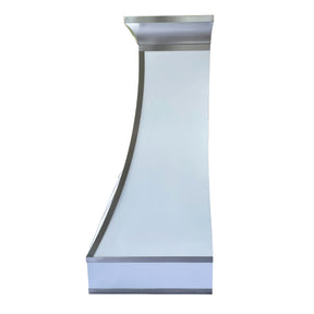 Fobest White Stainless Steel Range Hood with Crown FSS-233