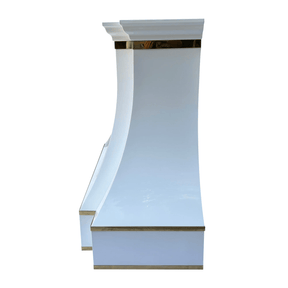 Fobest Instock Custom White Stainless Steel Range Hood FSS-246 (48"W x 39"H x 21"D)