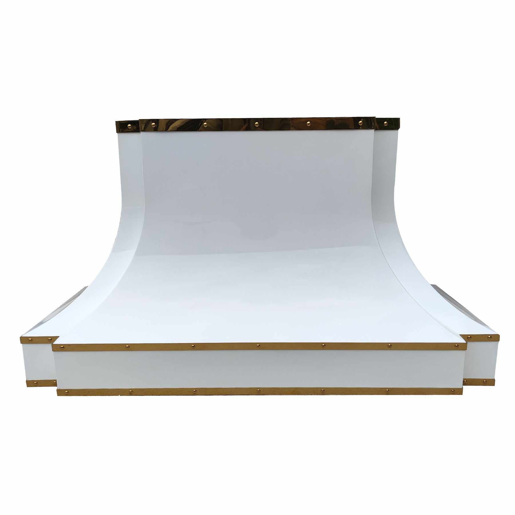 Fobest White Range Hood with Brass Trims FSS-288